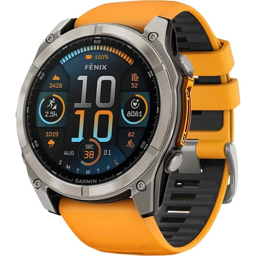 Смарт-часы Fēnix 8 Amoled 51 mm Orange/Graphite, РАЗМЕР КОРПУСА: 51 мм, ВЕРСИЯ: Amoled, ЦВЕТ: Orange/Graphite