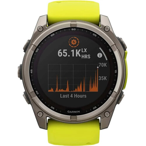 Смарт-часы Fēnix 8 Solar 51 mm Yellow/Graphite Silicone, РАЗМЕР КОРПУСА: 51 мм, ВЕРСИЯ: Solar, ЦВЕТ: Yellow/Graphite, изображение 2