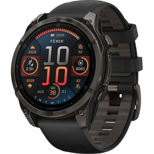 Смарт-часы Fēnix 8 Amoled 47 mm Black/Pebble Gray, РАЗМЕР КОРПУСА: 47 мм, ВЕРСИЯ: Amoled, ЦВЕТ: Black/Pebble Gray