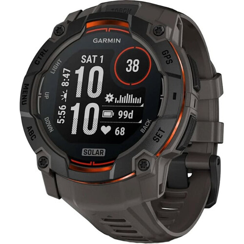Смарт-часы Instinct 3 Solar 50 mm Black with Charcoal Band, ЦВЕТ: Black, РАЗМЕР КОРПУСА: 50 мм, ВЕРСИЯ: Instinct 3 Solar
