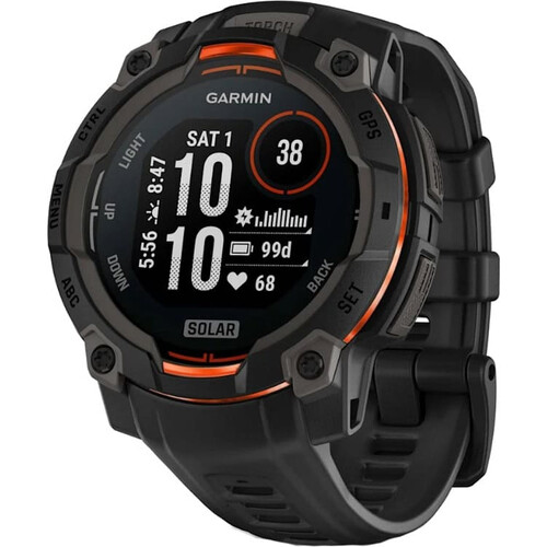 Смарт-часы Instinct 3 Solar 45 mm Black with Black Band, ЦВЕТ: Black, РАЗМЕР КОРПУСА: 45 мм, ВЕРСИЯ: Instinct 3 Solar