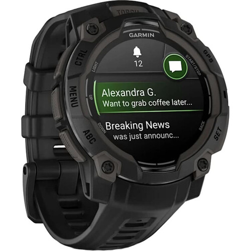 Смарт-часы Instinct 3 Amoled 45 mm Black with Black Band, РАЗМЕР КОРПУСА: 45 мм, ВЕРСИЯ: Instinct 3 Amoled, ЦВЕТ: Black, изображение 3
