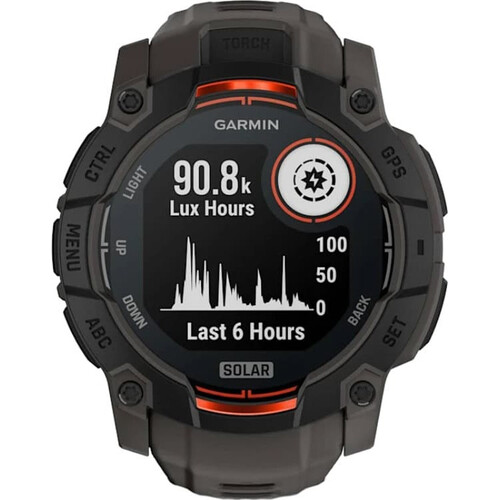 Смарт-часы Instinct 3 Solar 50 mm Black with Charcoal Band, ЦВЕТ: Black, РАЗМЕР КОРПУСА: 50 мм, ВЕРСИЯ: Instinct 3 Solar, изображение 2