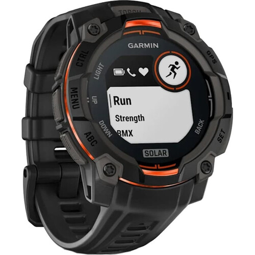 Смарт-часы Instinct 3 Solar 45 mm Black with Black Band, ЦВЕТ: Black, РАЗМЕР КОРПУСА: 45 мм, ВЕРСИЯ: Instinct 3 Solar, изображение 3