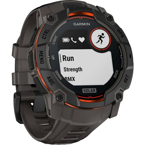 Смарт-часы Instinct 3 Solar 50 mm Black with Charcoal Band, ЦВЕТ: Black, РАЗМЕР КОРПУСА: 50 мм, ВЕРСИЯ: Instinct 3 Solar, изображение 3
