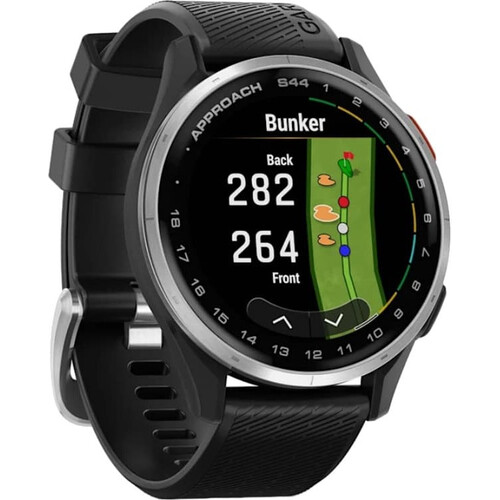 Смарт-часы Garmin Approach S44 Silver Aluminum Bezel/Black, ВЕРСИЯ: S44, ЦВЕТ: Silver Aluminum/Black, изображение 3