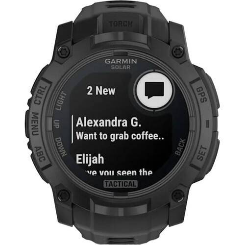 Смарт-часы Instinct 3 Solar, Tactical 50 mm Black with Black Band, РАЗМЕР КОРПУСА: 50 мм, ВЕРСИЯ: Instinct 3 Solar, Tactical, ЦВЕТ: Black, изображение 2