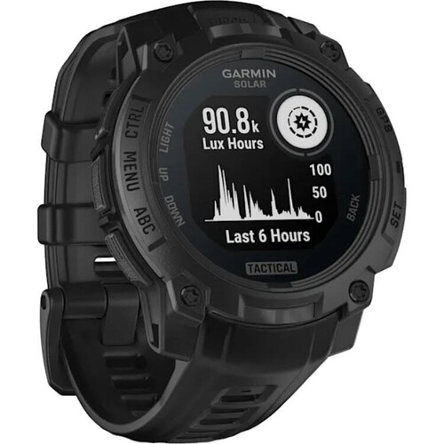 Смарт-часы Instinct 3 Solar, Tactical 45 mm Black with Black Band, РАЗМЕР КОРПУСА: 45 мм, ВЕРСИЯ: Instinct 3 Solar, Tactical, ЦВЕТ: Black, изображение 3