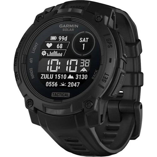 Смарт-часы Instinct 3 Solar, Tactical 45 mm Black with Black Band, РАЗМЕР КОРПУСА: 45 мм, ВЕРСИЯ: Instinct 3 Solar, Tactical, ЦВЕТ: Black