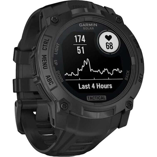 Смарт-часы Instinct 3 Solar, Tactical 50 mm Black with Black Band, РАЗМЕР КОРПУСА: 50 мм, ВЕРСИЯ: Instinct 3 Solar, Tactical, ЦВЕТ: Black, изображение 3