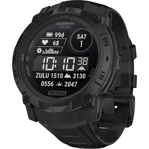 Смарт-часы Instinct 3 Solar, Tactical 50 mm Black with Black Band, РАЗМЕР КОРПУСА: 50 мм, ВЕРСИЯ: Instinct 3 Solar, Tactical, ЦВЕТ: Black