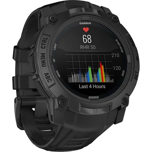 Смарт-часы Instinct 3 Amoled, Tactical 50 mm Black with Black Band, РАЗМЕР КОРПУСА: 50 мм, ВЕРСИЯ: Instinct 3 Amoled, Tactical, ЦВЕТ: Black, изображение 3