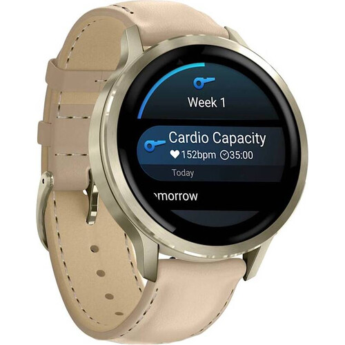 Смарт-часы Garmin Venu 4 - 41 mm Lunar Gold/Light Sand Leather, РАЗМЕР КОРПУСА: 41 мм, ЦВЕТ: Lunar Gold/Light Sand Leather , изображение 3