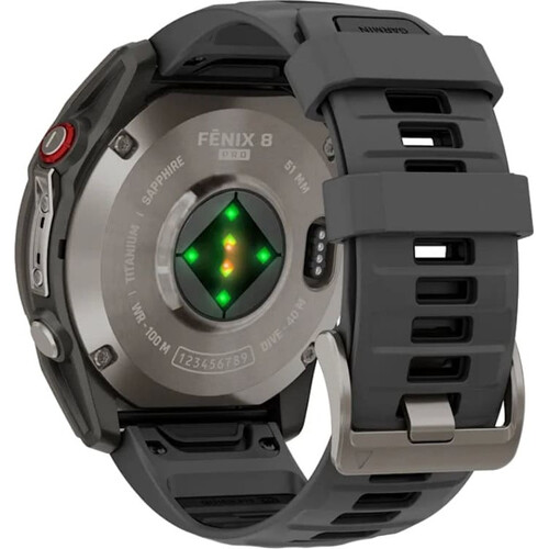 Смарт-часы Fēnix 8 Pro Amoled 51 mm Titanium with Graphite/Black, РАЗМЕР КОРПУСА: 51 мм, ВЕРСИЯ: Pro | Amoled, ЦВЕТ: Titanium with Graphite/Black, изображение 5