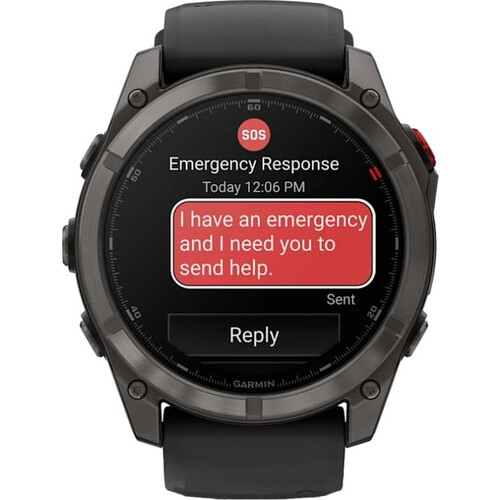Смарт-часы Fēnix 8 Pro Amoled 47 mm Carbon Gray DLC Titanium with Black/Pebble Gray, РАЗМЕР КОРПУСА: 47 мм, ВЕРСИЯ: Pro | Amoled, ЦВЕТ: Carbon Gray DLC Titanium/Black/Pebble Gray, изображение 2