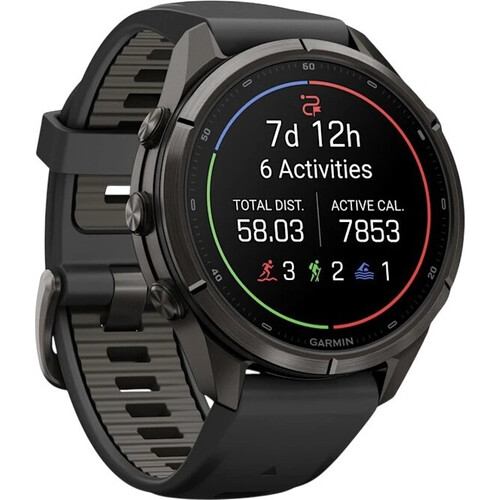Смарт-часы Garmin Fēnix 9 Pro 43 mm Carbon Gray DLC Titanium/Black, ЦВЕТ: Carbon Gray DLC Titanium/Black, РАЗМЕР КОРПУСА: 43 мм, ВЕРСИЯ: Pro, изображение 3