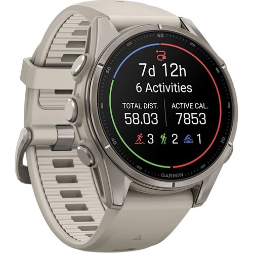 Смарт-часы Garmin Fēnix 9 43 mm Titanium/Fog Gray, ЦВЕТ: Titanium/Fog Gray, РАЗМЕР КОРПУСА: 43 мм, ВЕРСИЯ: Fēnix 9, изображение 3