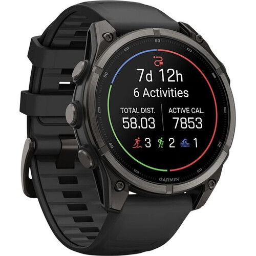 Смарт-часы Garmin Fēnix 9 51 mm Carbon Gray DLC Titanium/Black, ЦВЕТ: Carbon Gray DLC Titanium/Black, РАЗМЕР КОРПУСА: 51 мм, ВЕРСИЯ: Fēnix 9, изображение 3