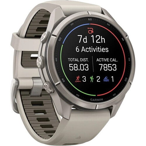 Смарт-часы Garmin Fēnix 9 Pro 43 mm Titanium/Fog Gray, ЦВЕТ: Titanium/Fog Gray, РАЗМЕР КОРПУСА: 43 мм, ВЕРСИЯ: Pro, изображение 3
