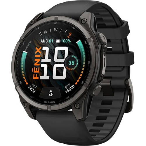 Смарт-часы Garmin Fēnix 9 43 mm Carbon Gray DLC Titanium/Black, ЦВЕТ: Carbon Gray DLC Titanium/Black, РАЗМЕР КОРПУСА: 47 мм, ВЕРСИЯ: Fēnix 9