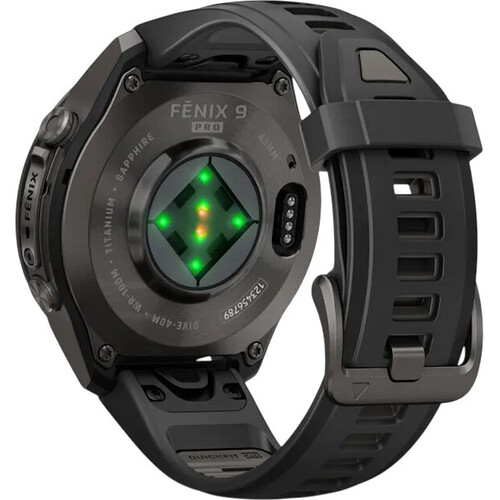 Смарт-часы Garmin Fēnix 9 Pro 43 mm Carbon Gray DLC Titanium/Black, ЦВЕТ: Carbon Gray DLC Titanium/Black, РАЗМЕР КОРПУСА: 43 мм, ВЕРСИЯ: Pro, изображение 5