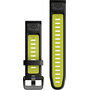 Ремешок сменный QuickFit 20 мм - Black/Electric Lime, ЦВЕТ: Black/Electric Lime, МАТЕРИАЛ РЕМЕШКА: Силикон, изображение 2