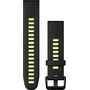 Ремешок сменный QuickFit 20 мм - Black/Electric Lime, ЦВЕТ: Black/Electric Lime, МАТЕРИАЛ РЕМЕШКА: Силикон